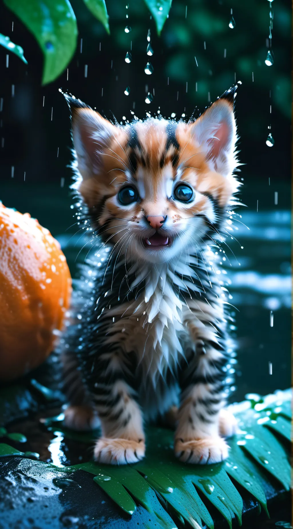 ai character: Little kitten background