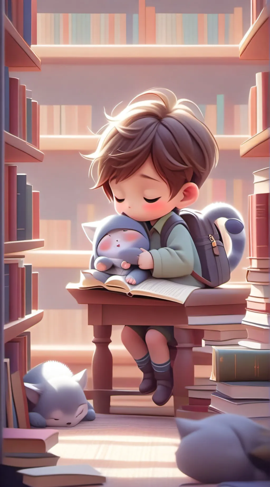 ai character: baby catboy background