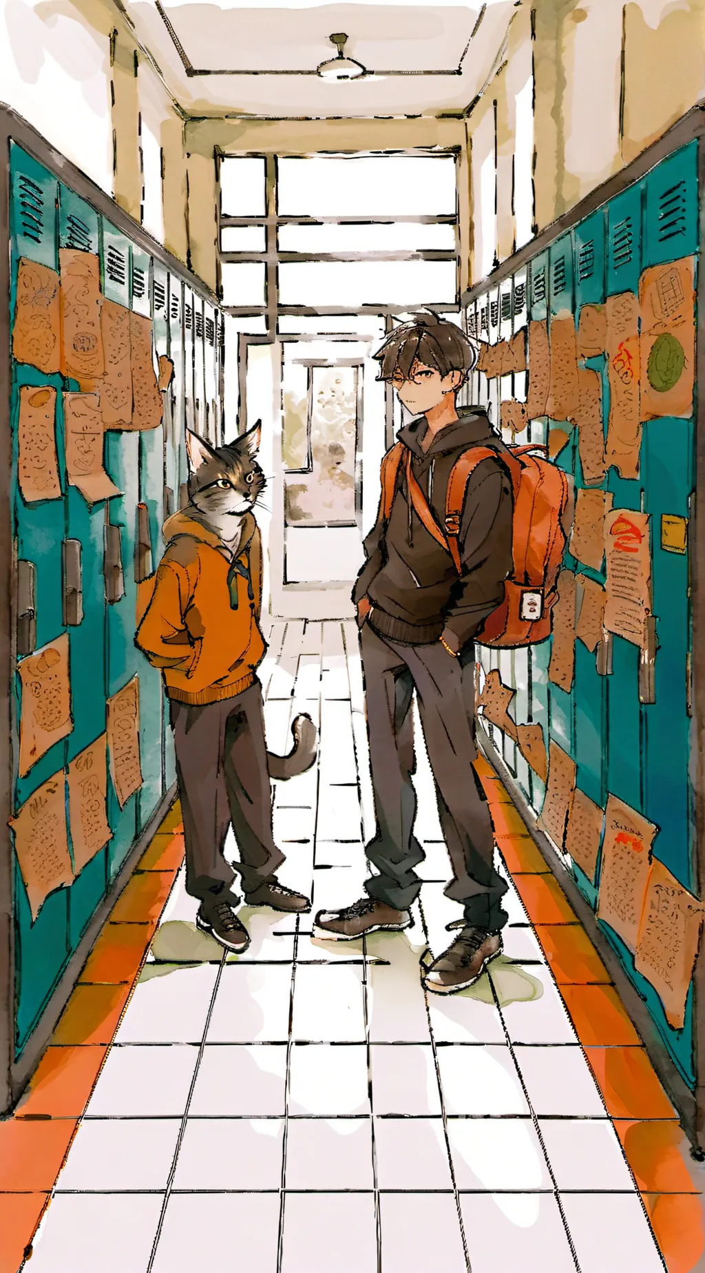 ai character: Anthro high school background