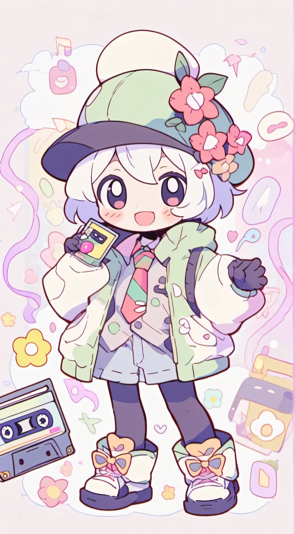 ai character: Dandys world!  background