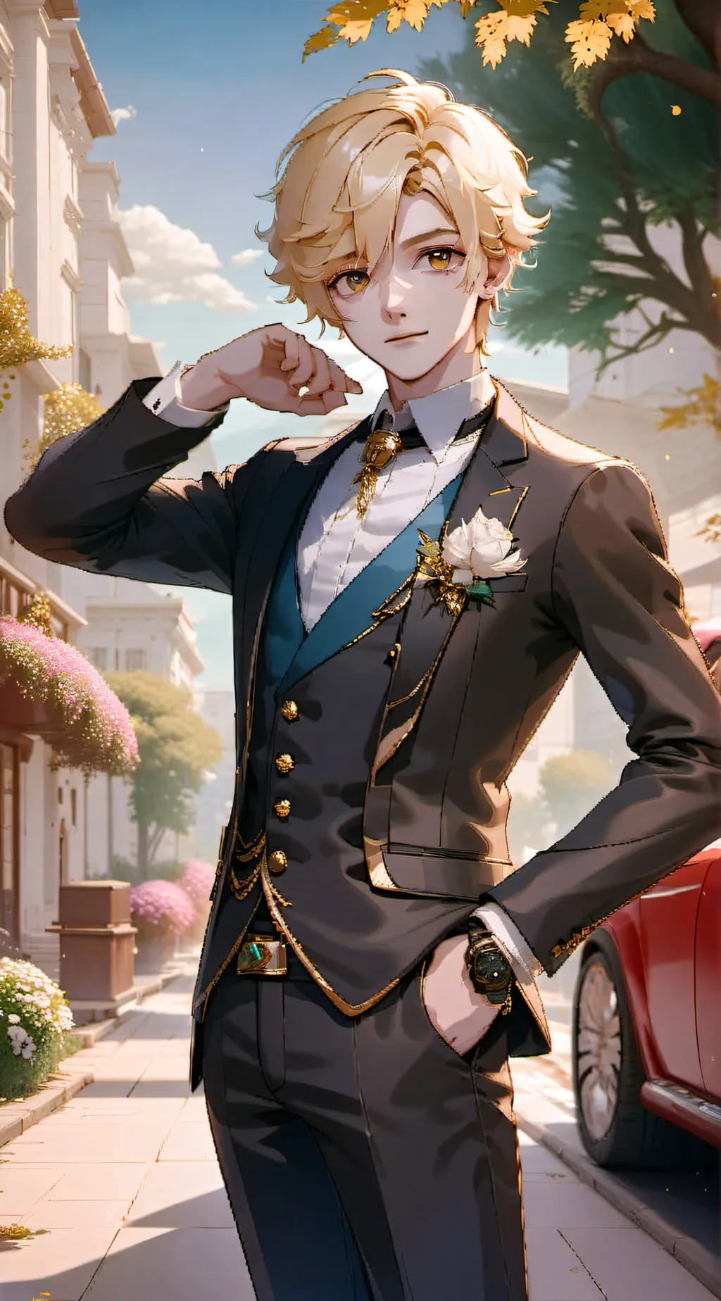 ai character: ✰David✰ background