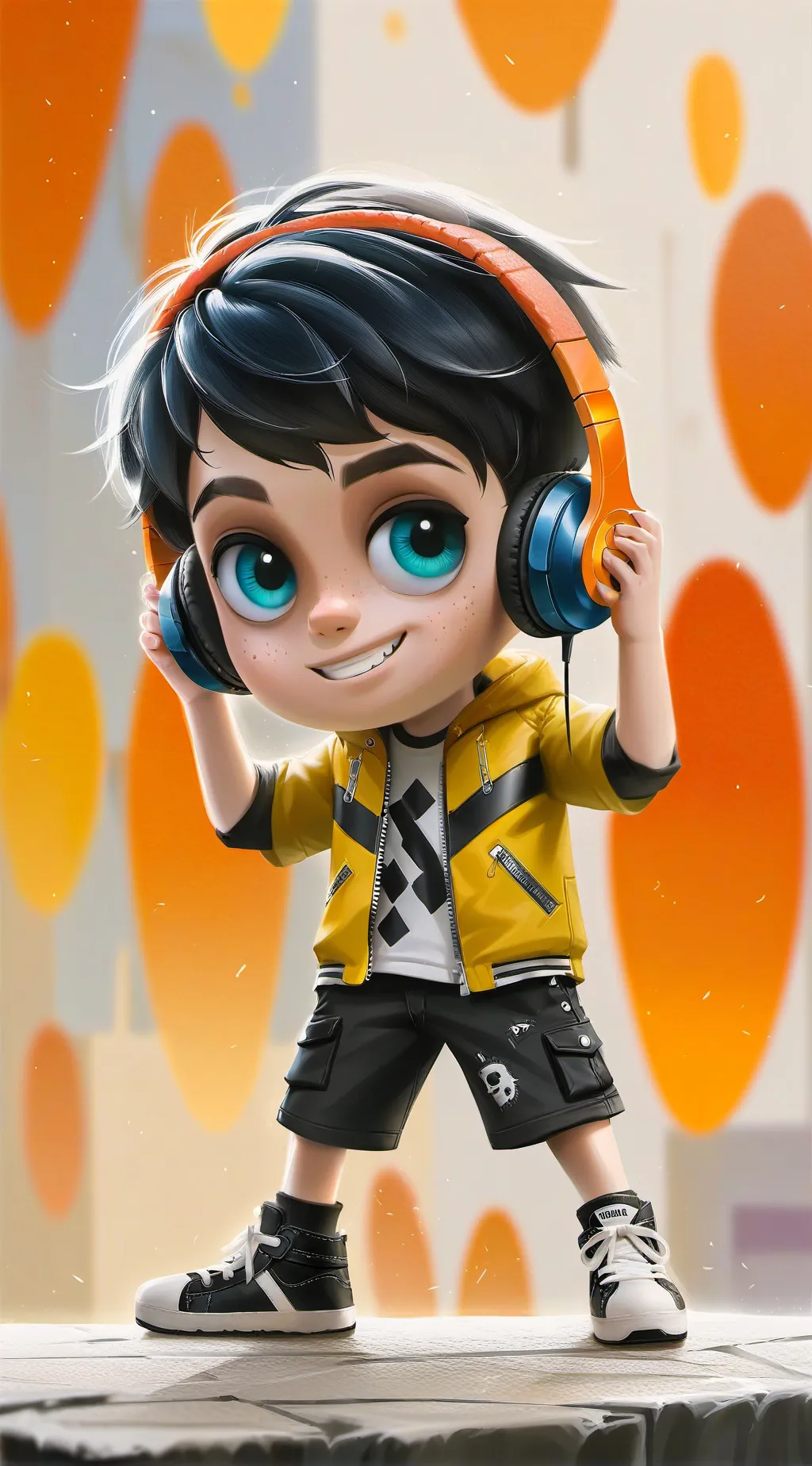 ai character: a child  background