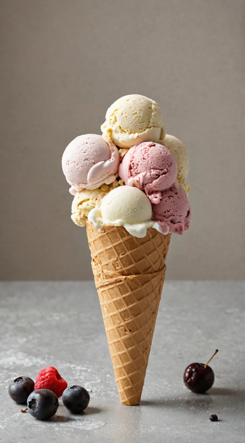 ai character: ice cream background