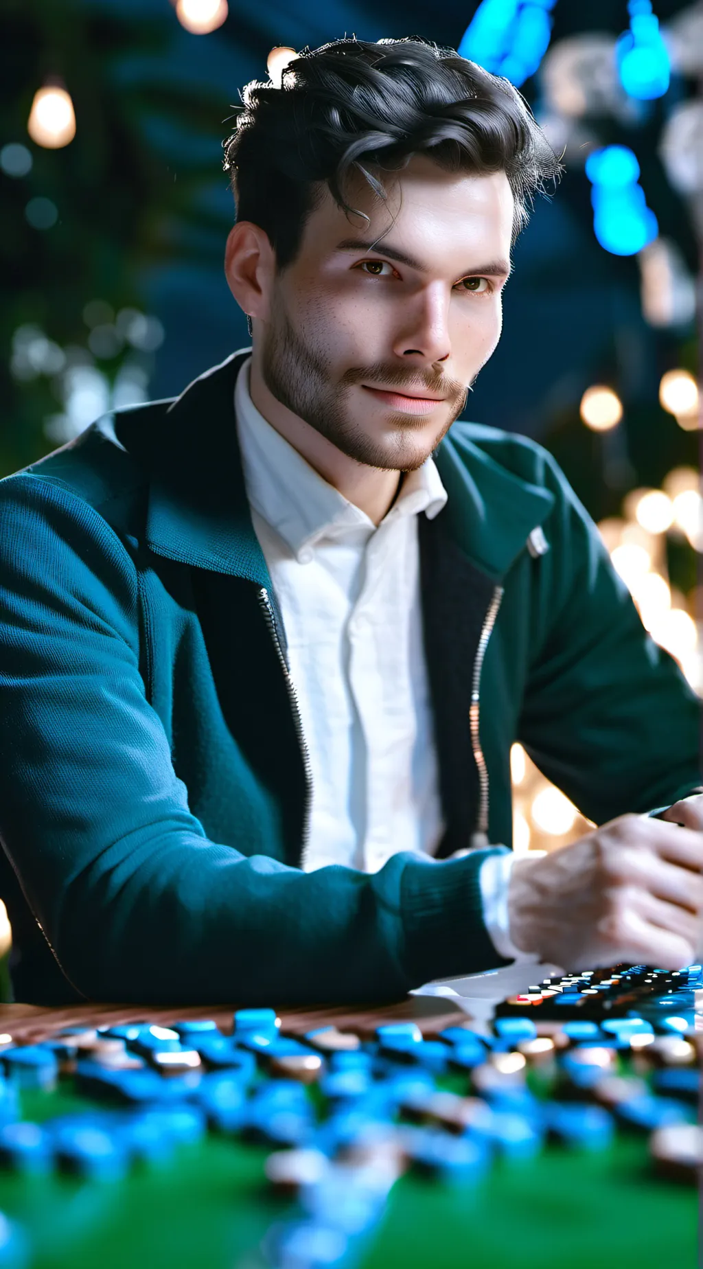 ai character: Andy  background