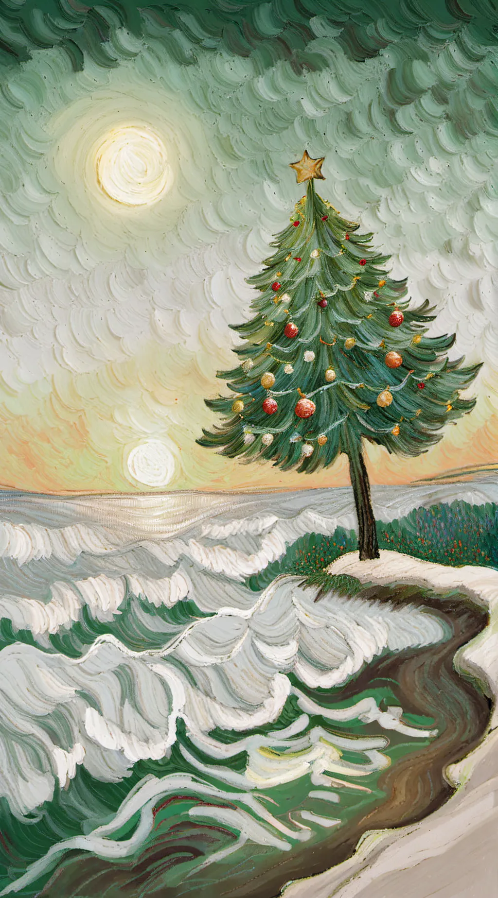 ai character: Mha Christmas  background