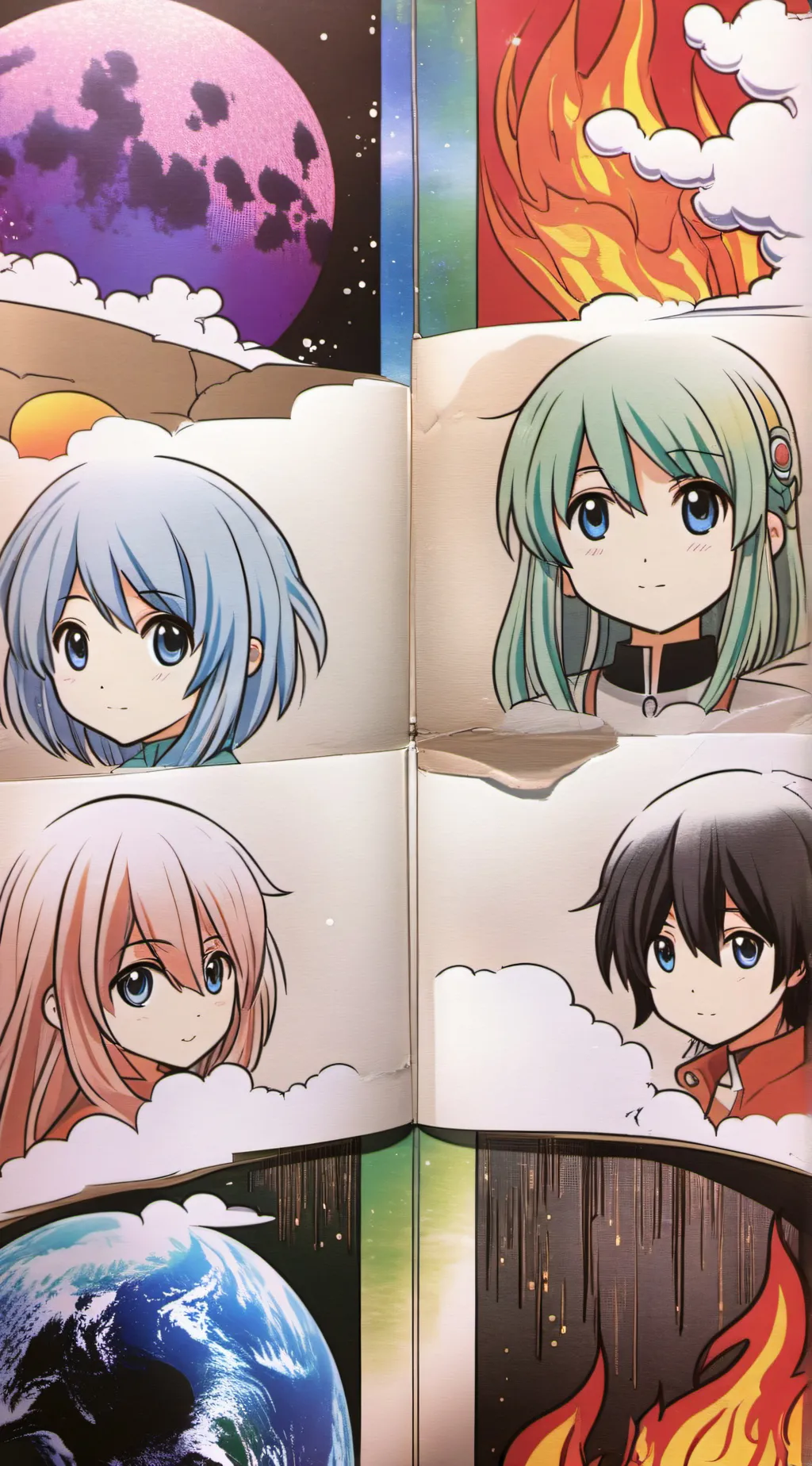 ai character: elements  background