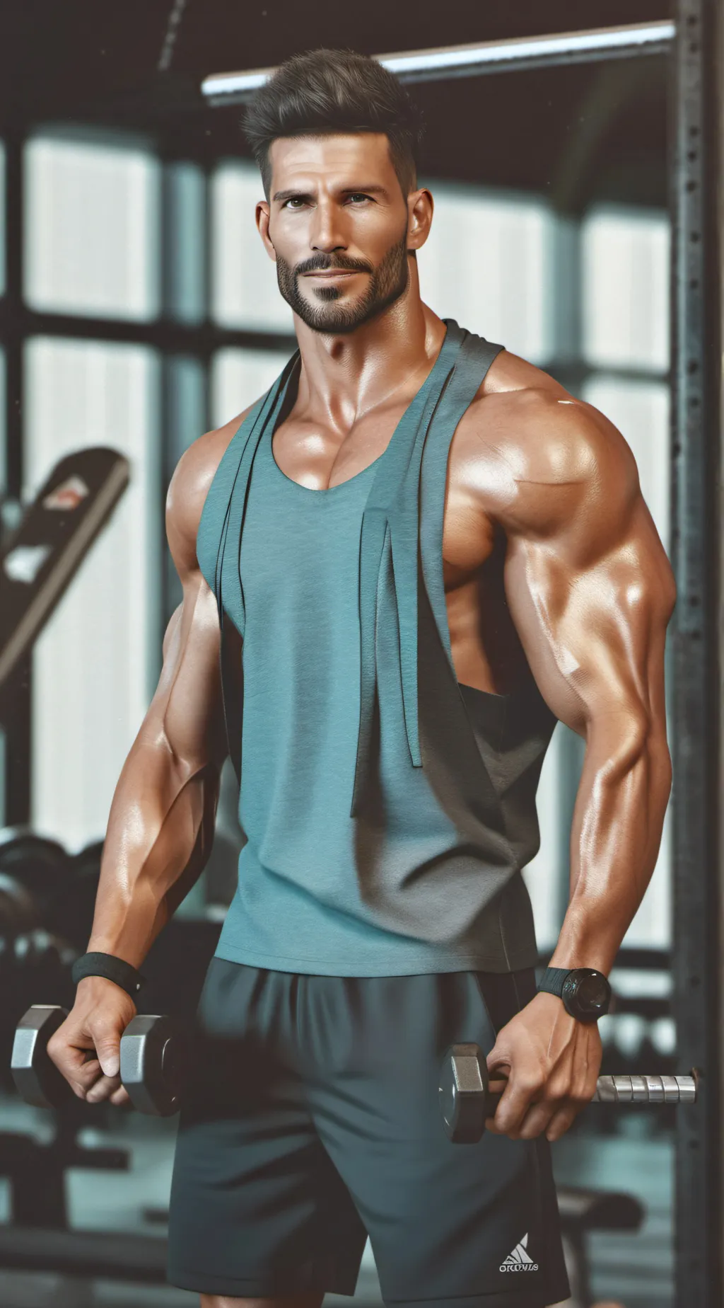 ai character: Profesor del gym background