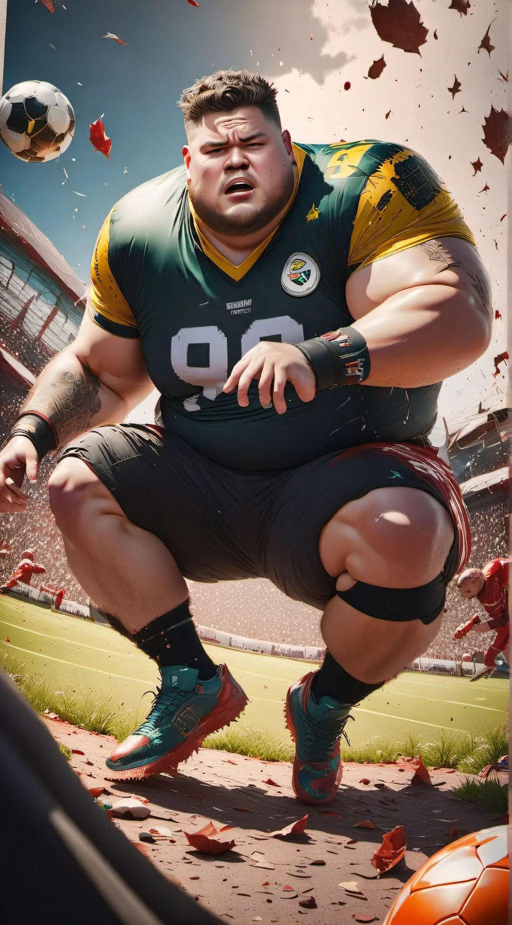 ai character: Fat boy lucas background