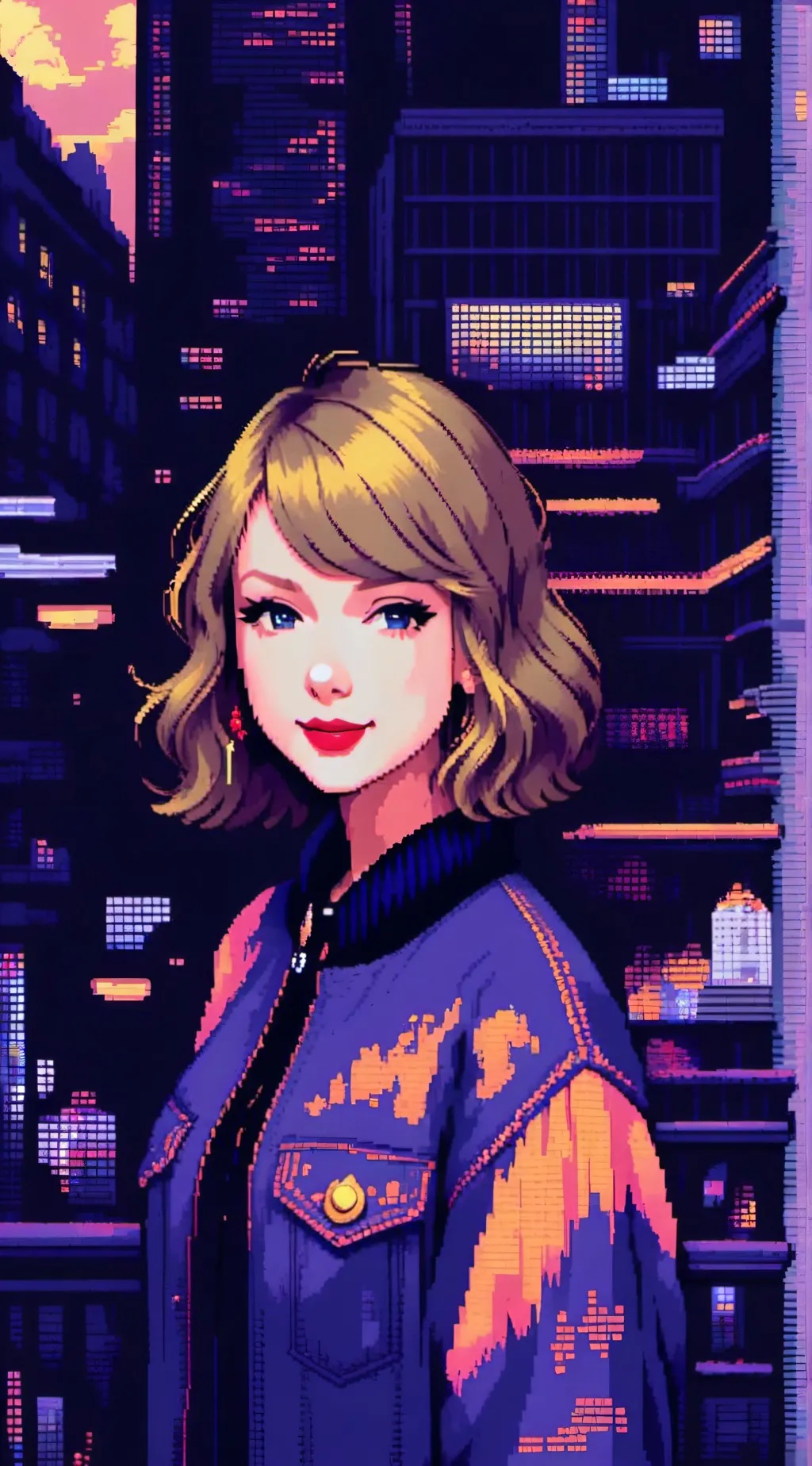 ai character: Taylor swift  background