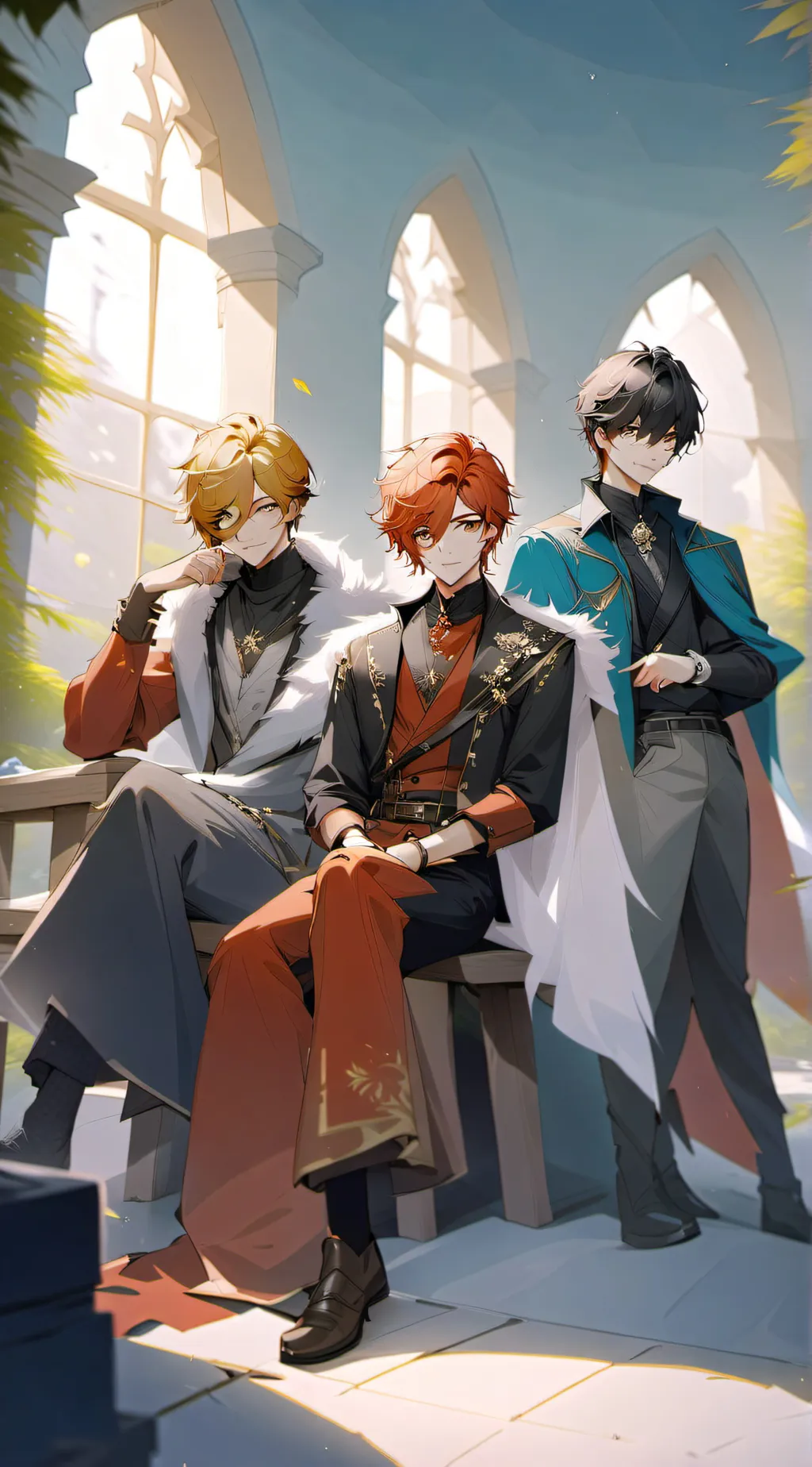 ai character: Edward, Leon, Noir background