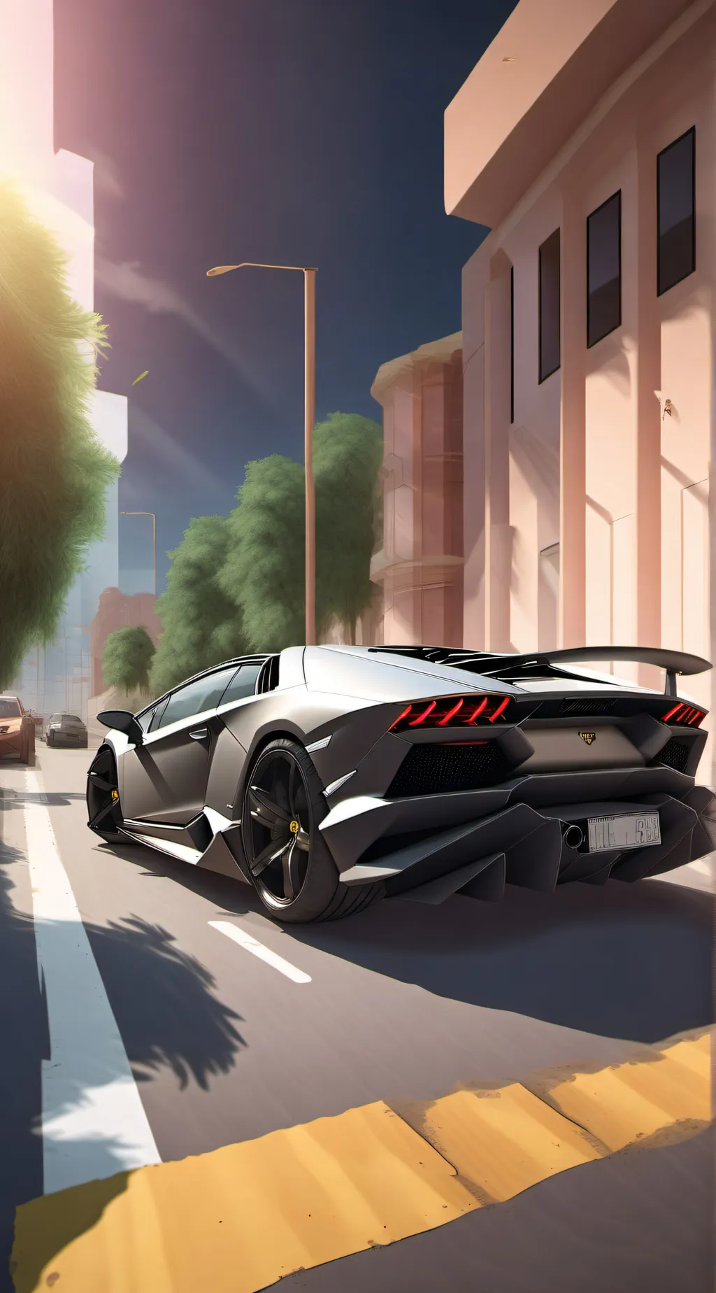 ai character: Lamborghini time background