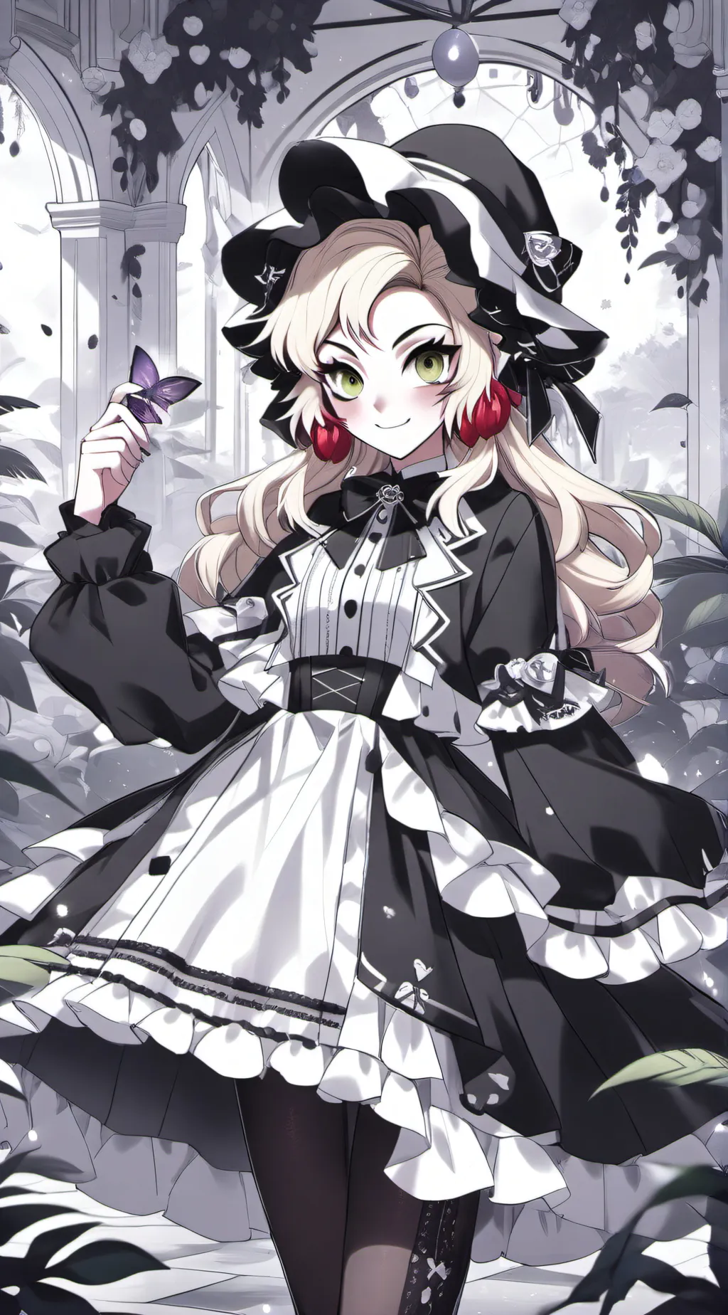 ai character: JJK maid dress background
