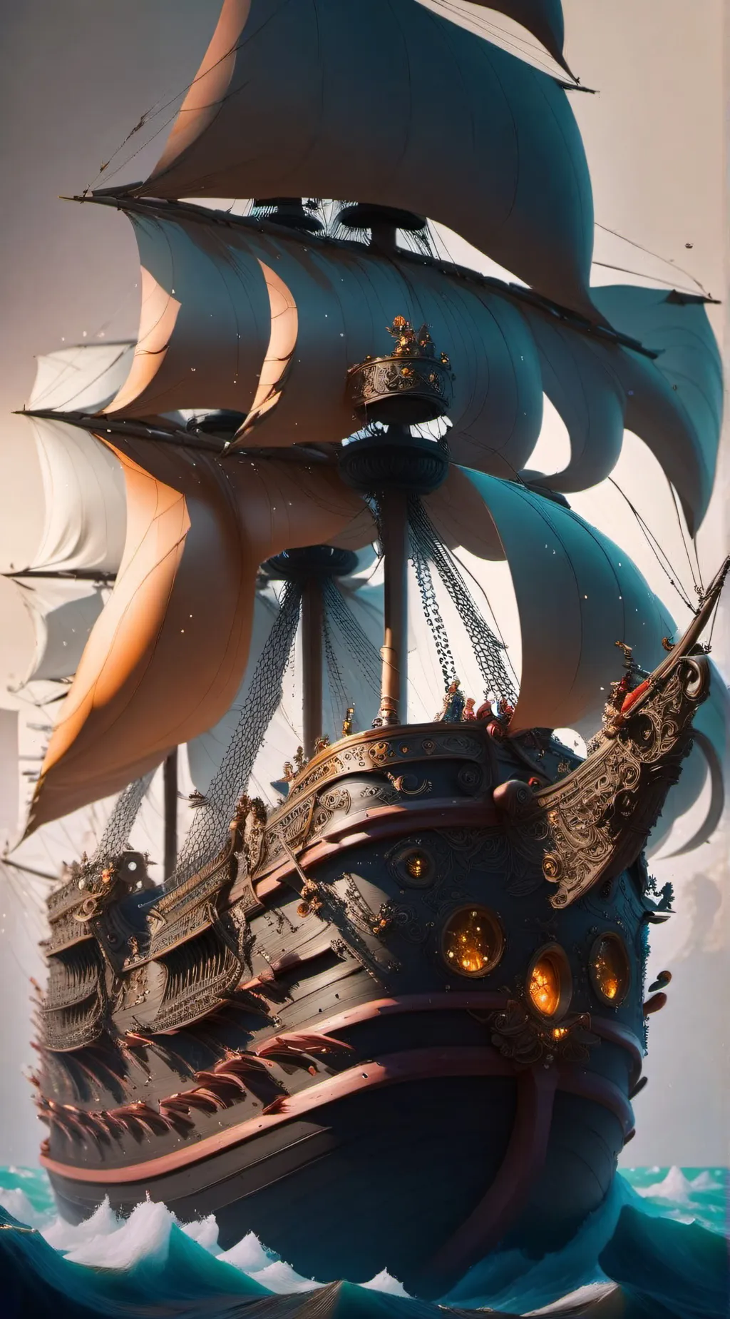 ai character: man of war ship background