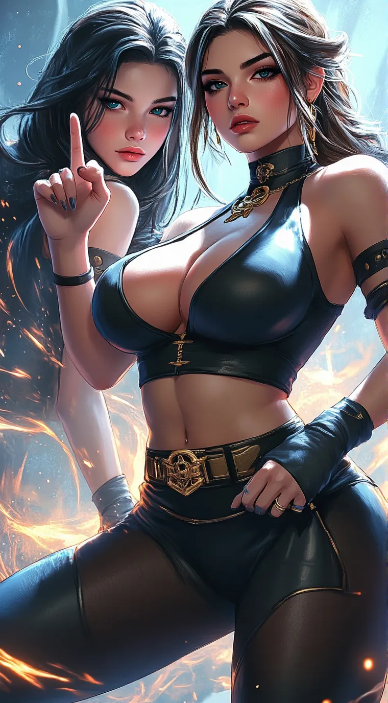 ai character: Vivian and Lilith  background