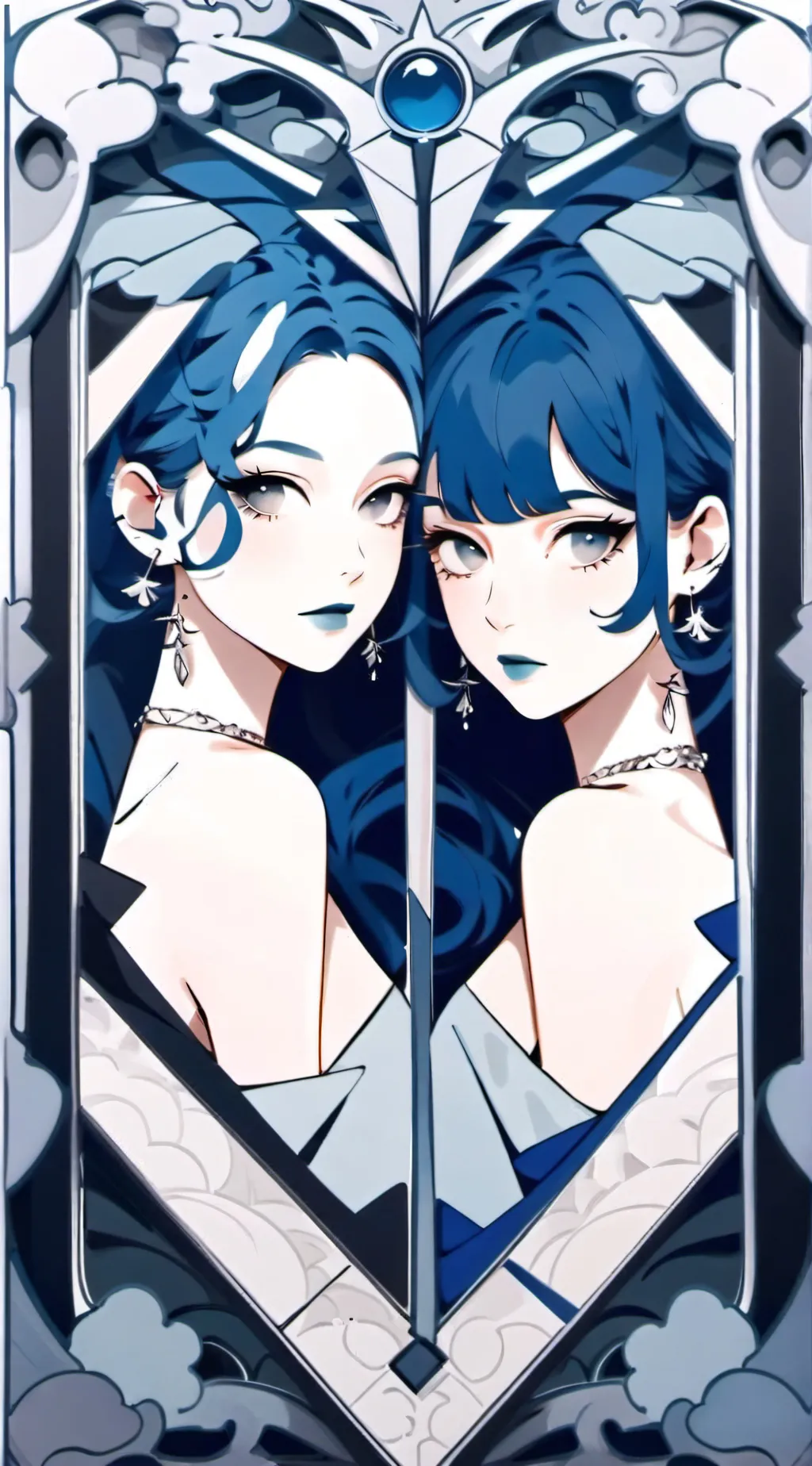 ai character: Marta y Julia  background