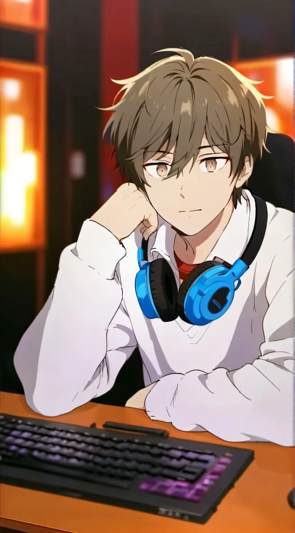 ai character: Max-kun visiting background