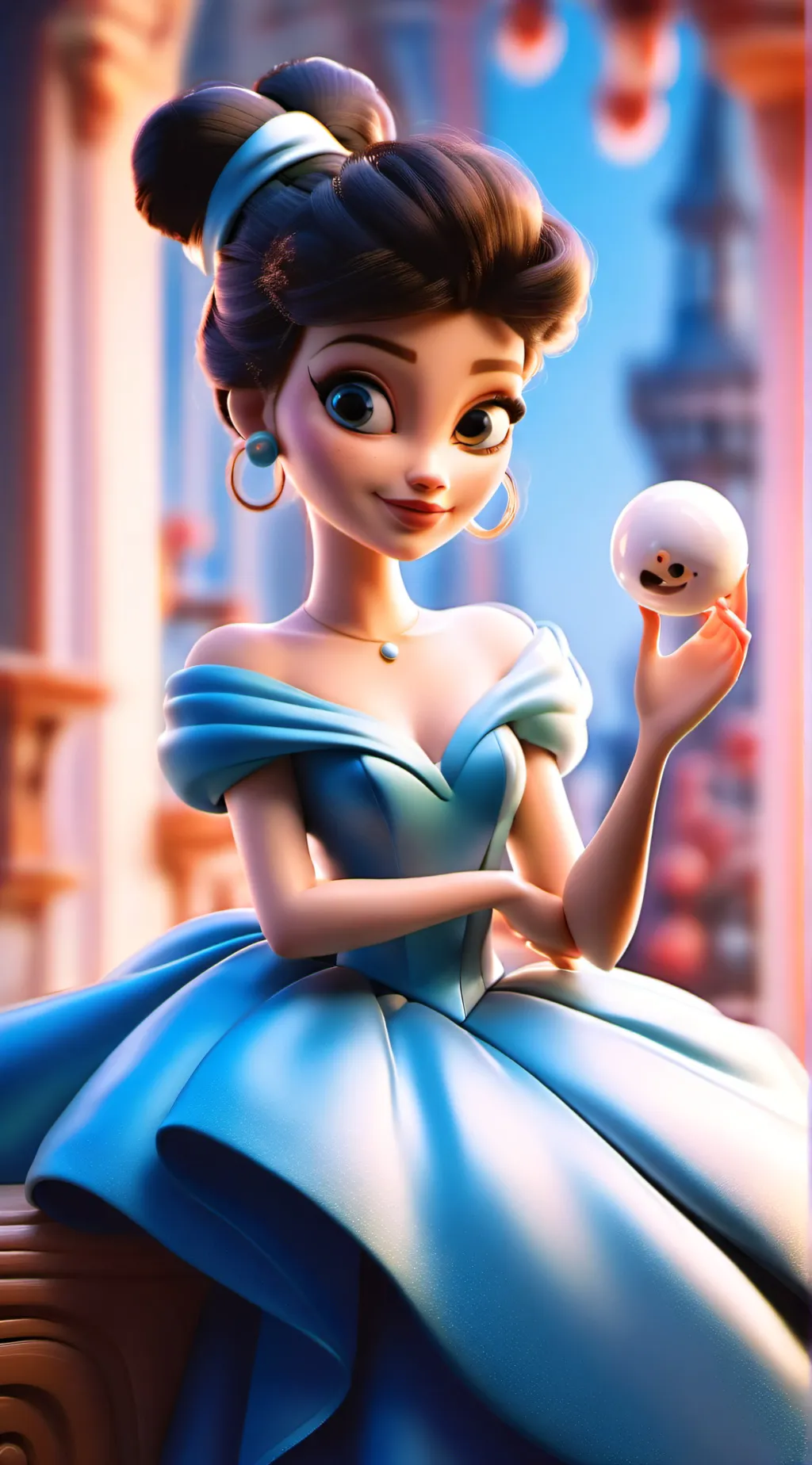 ai character: focus background