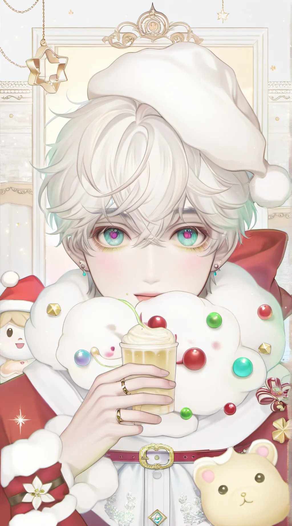 ai character: Santa background