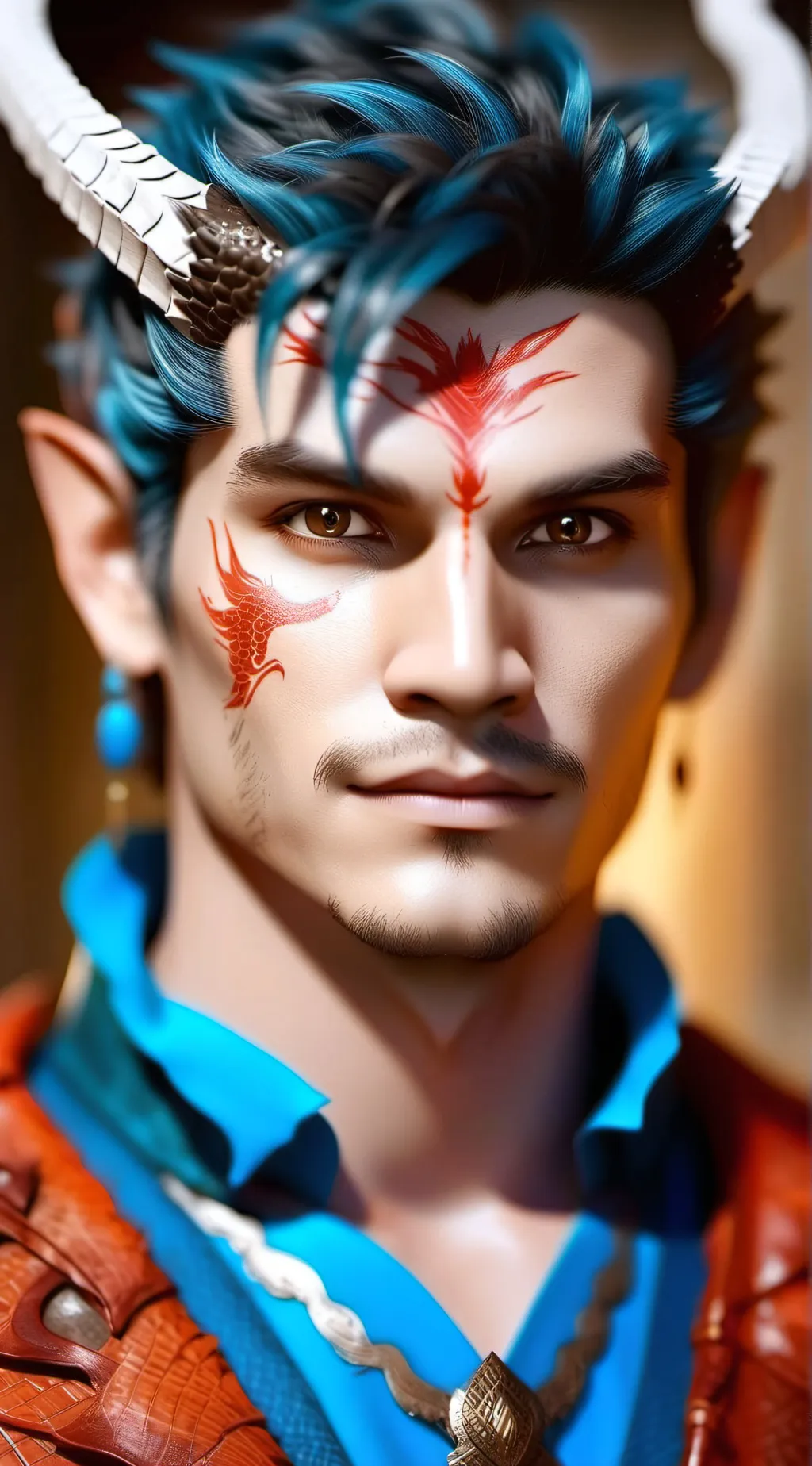 ai character: Red  background