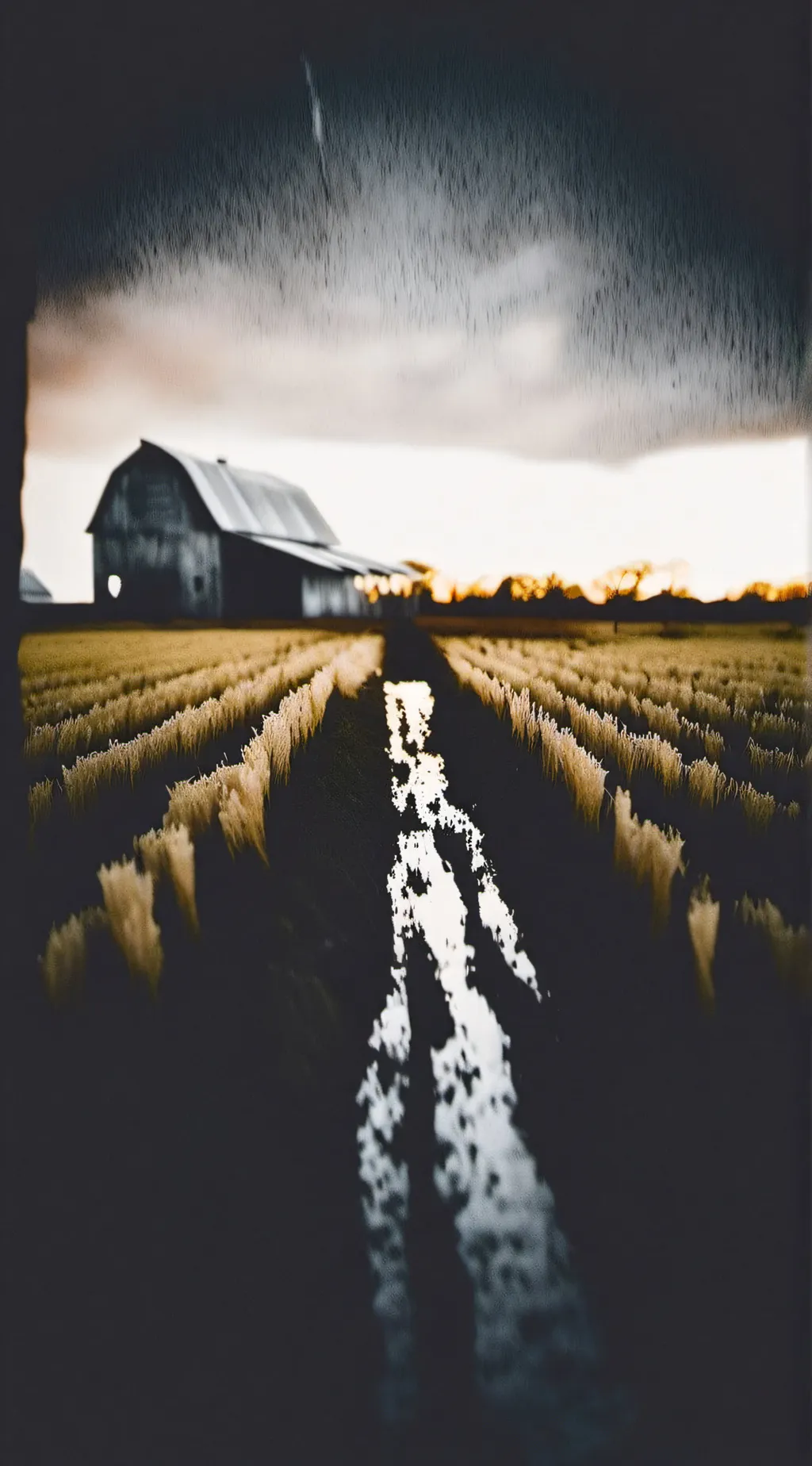 ai character: abandoned farm background