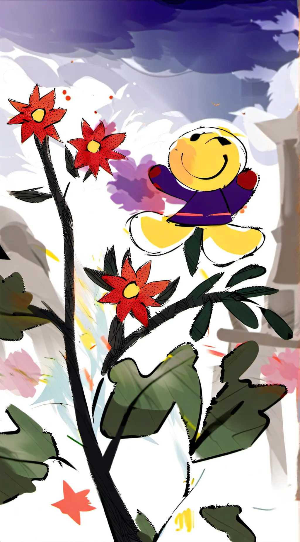 ai character: Dandys world xmas! background