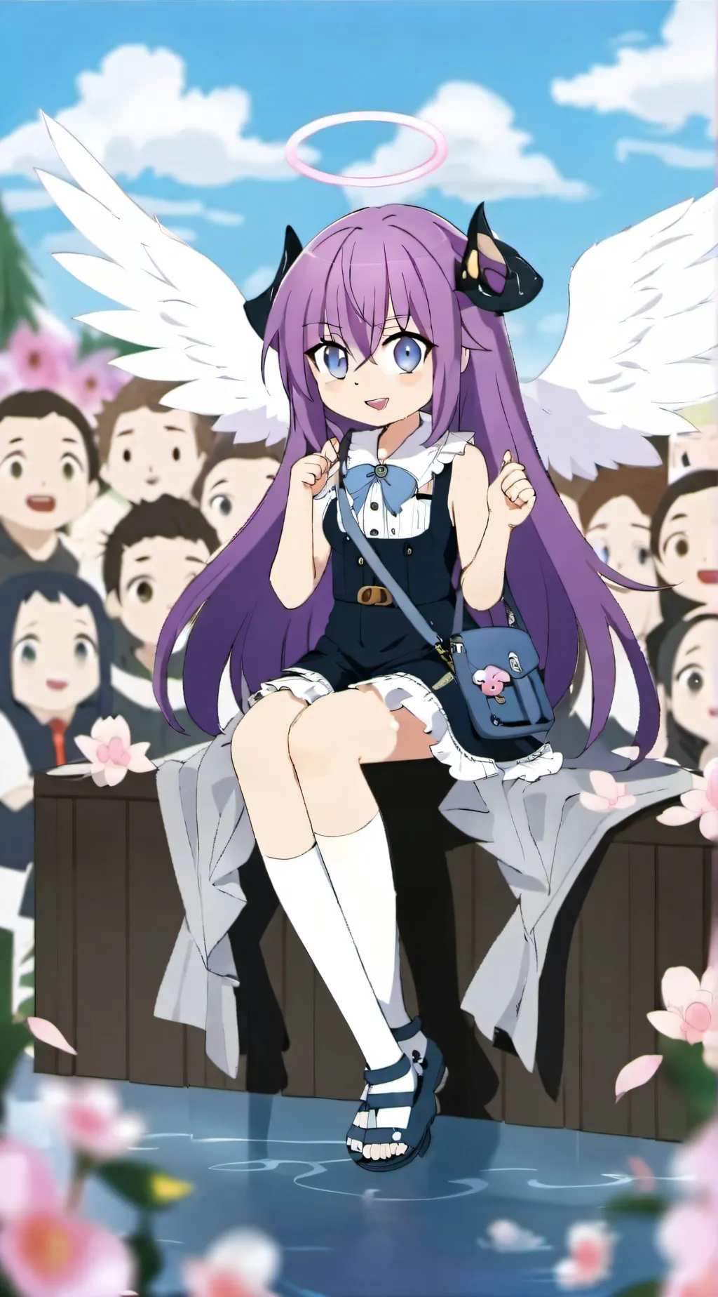 ai character: purple god  background