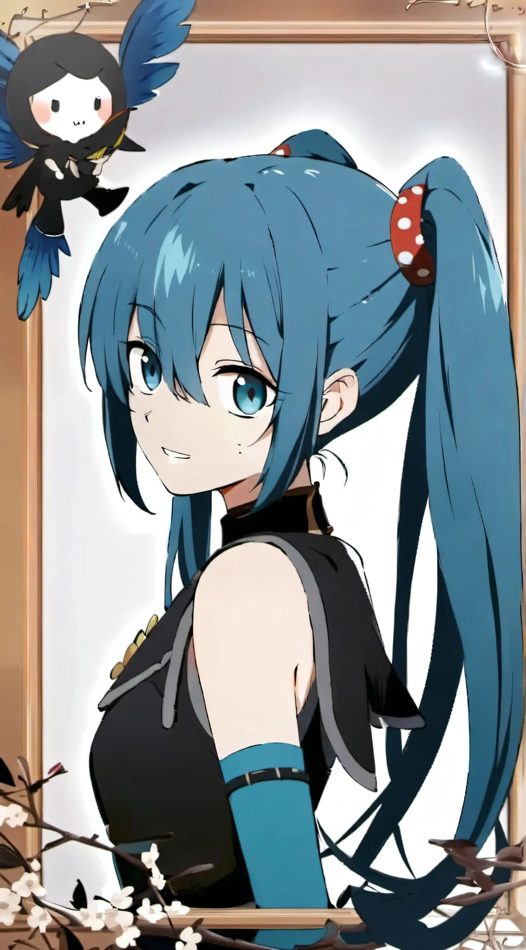 ai character: ÷h. miku÷ background