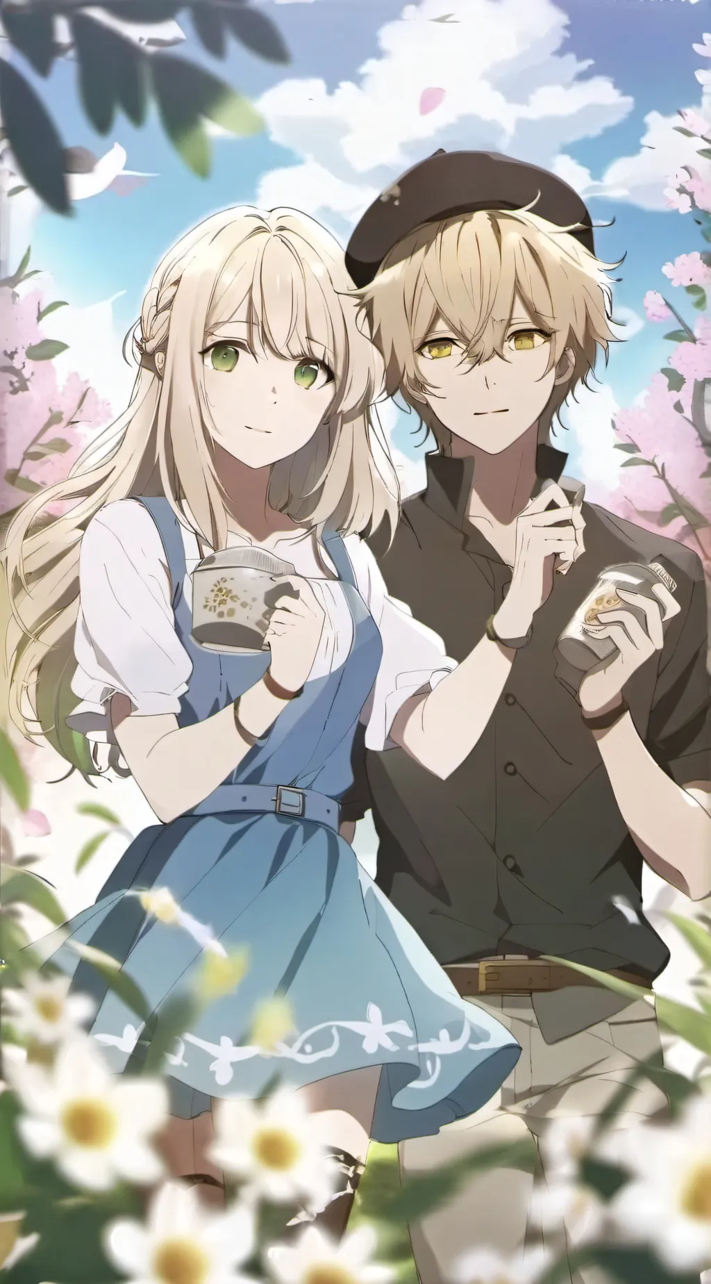 ai character: Leo and Lisa  background