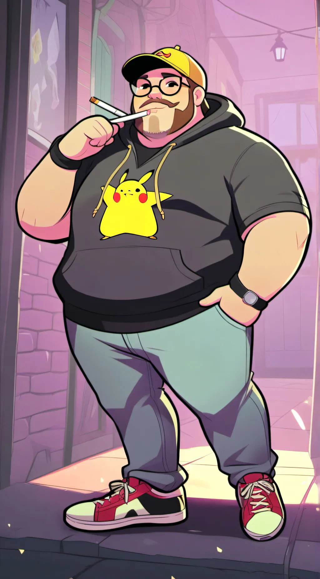 ai character: Pikachu background