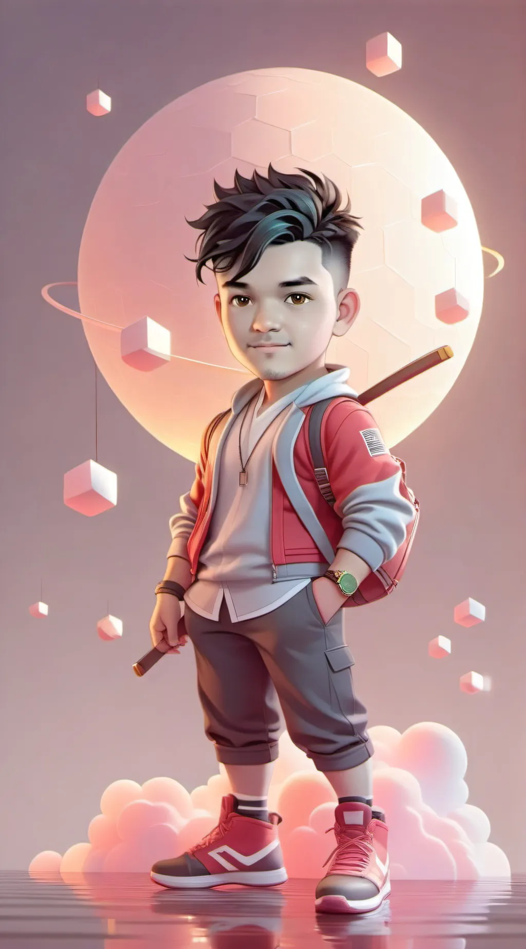 ai character: Luna background