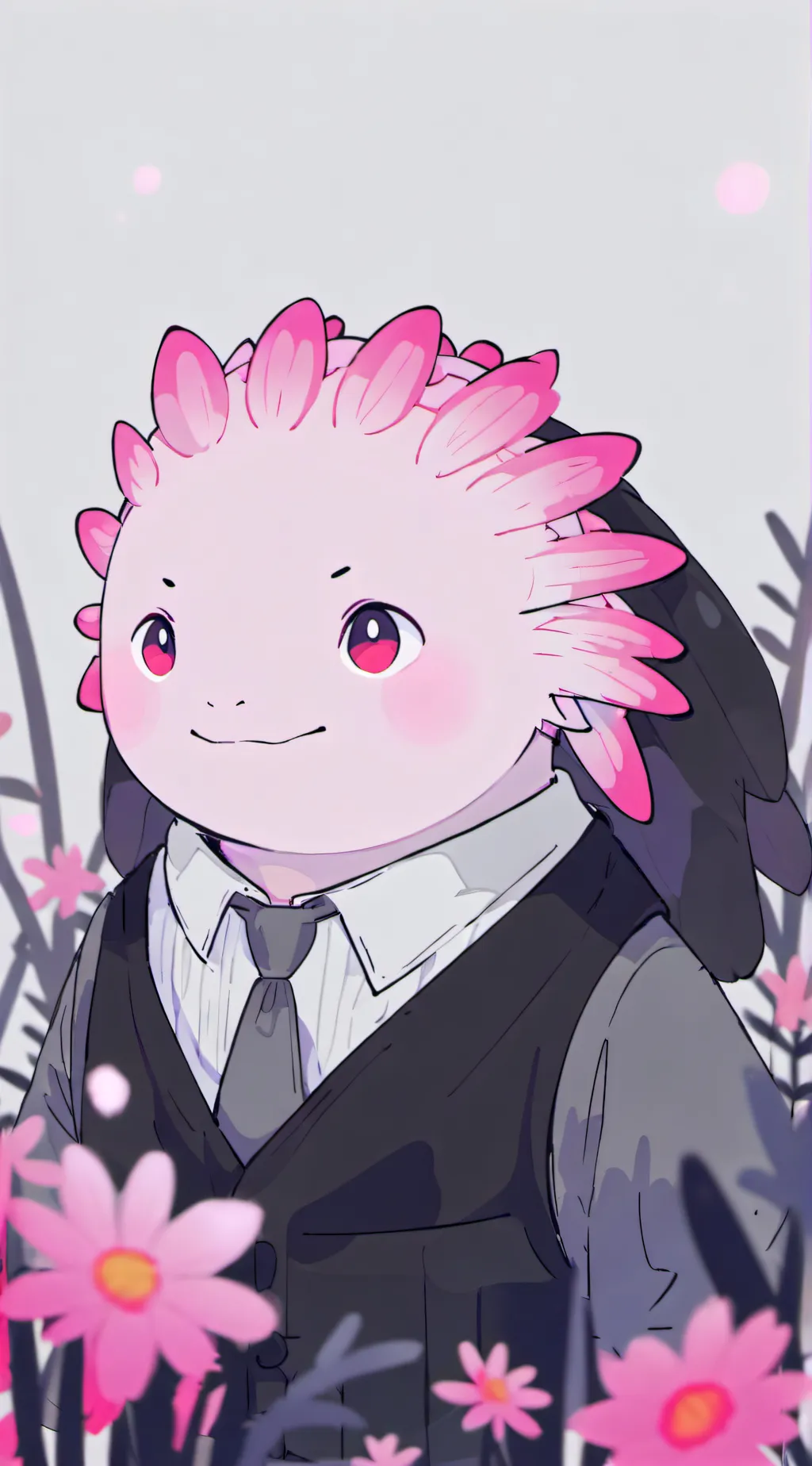 ai character: axolotl background