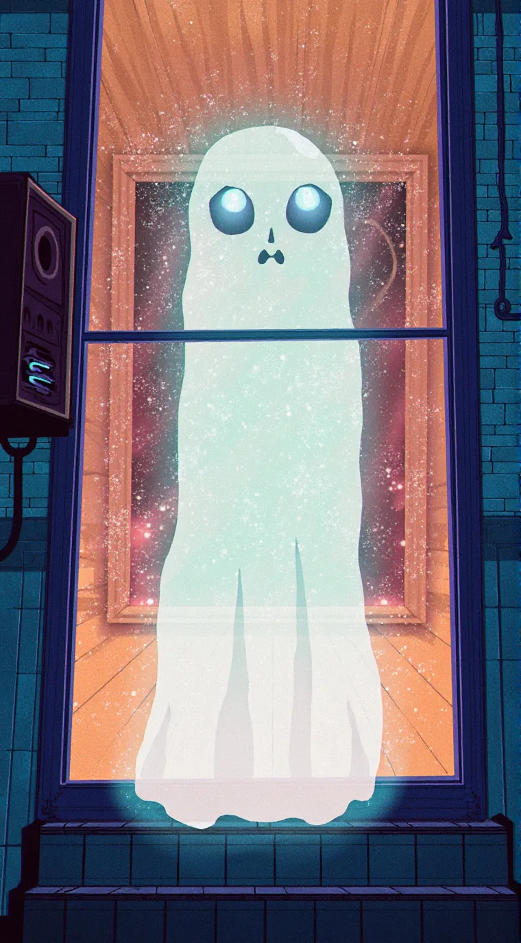 ai character: Ghost background