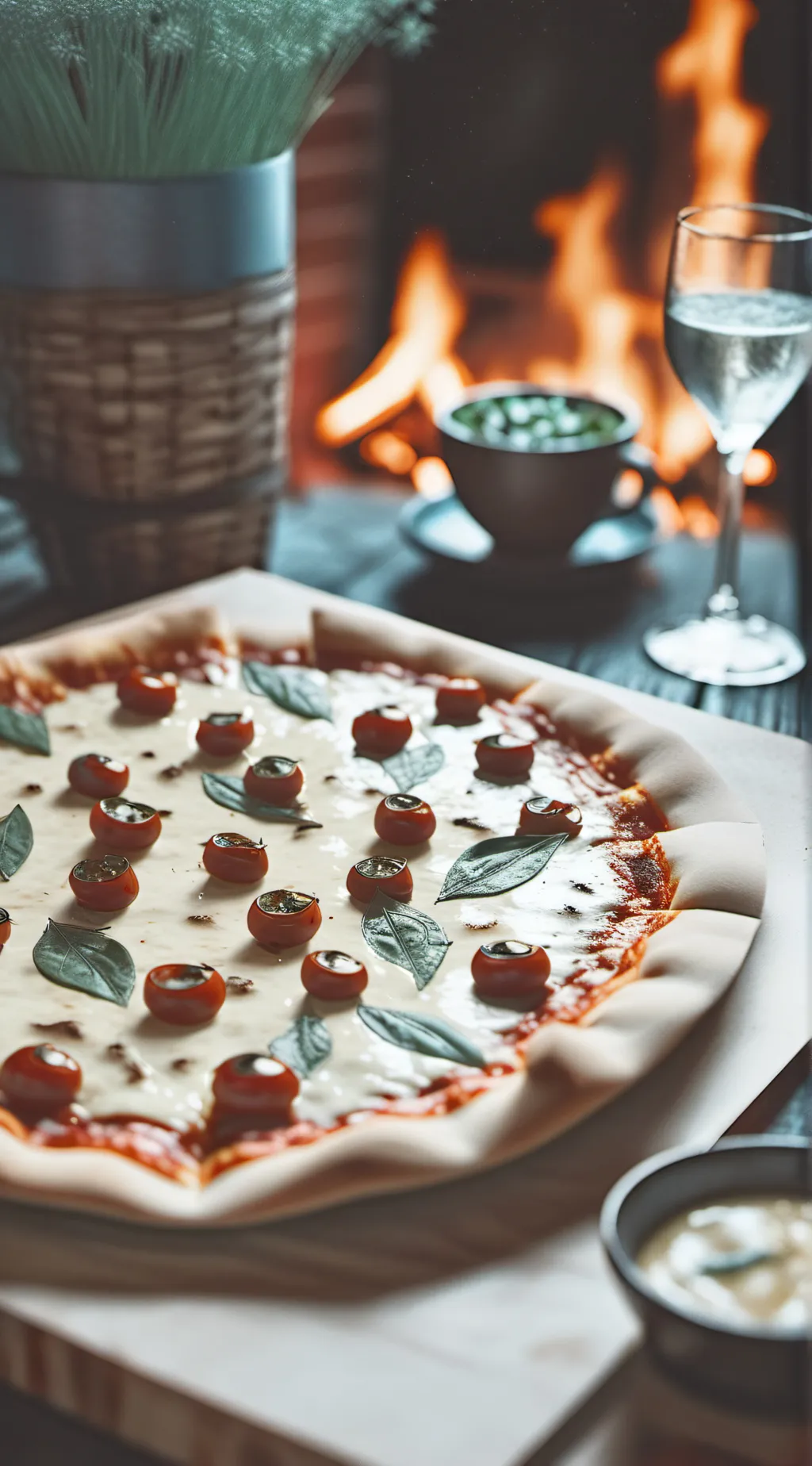 ai character: pizza background