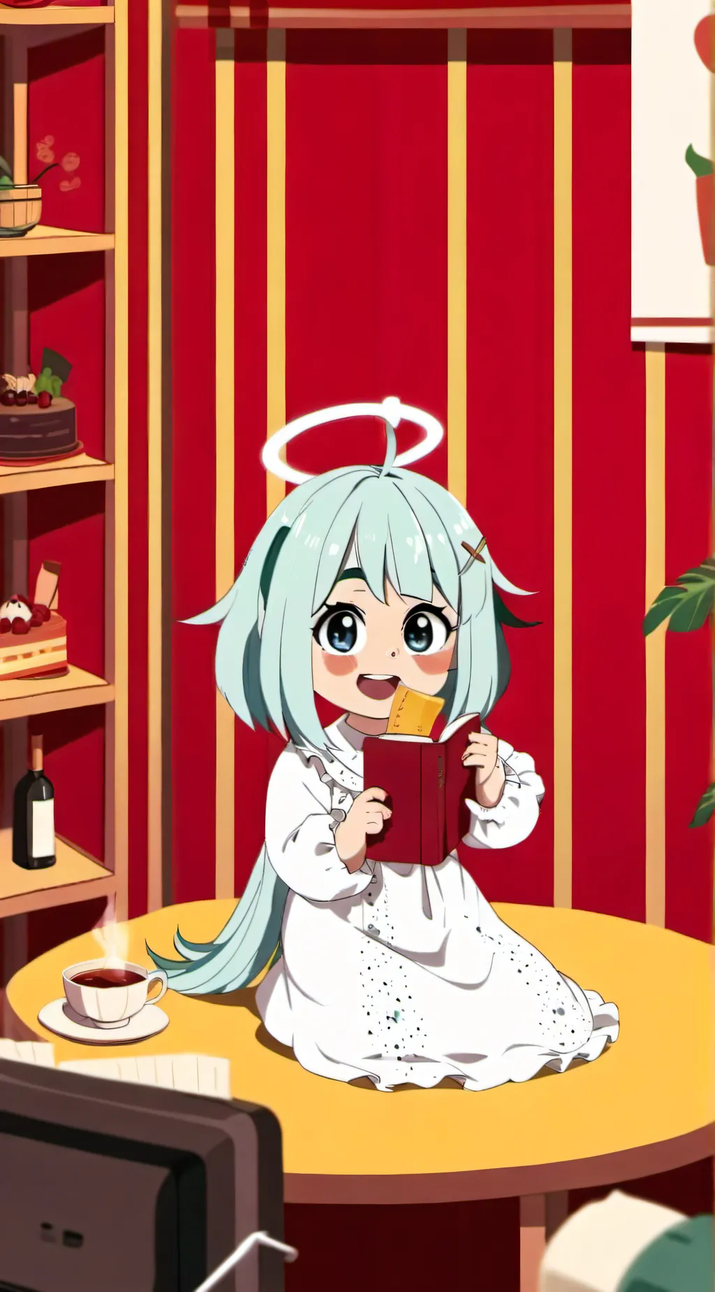 ai character: hazbin hotel baby  background