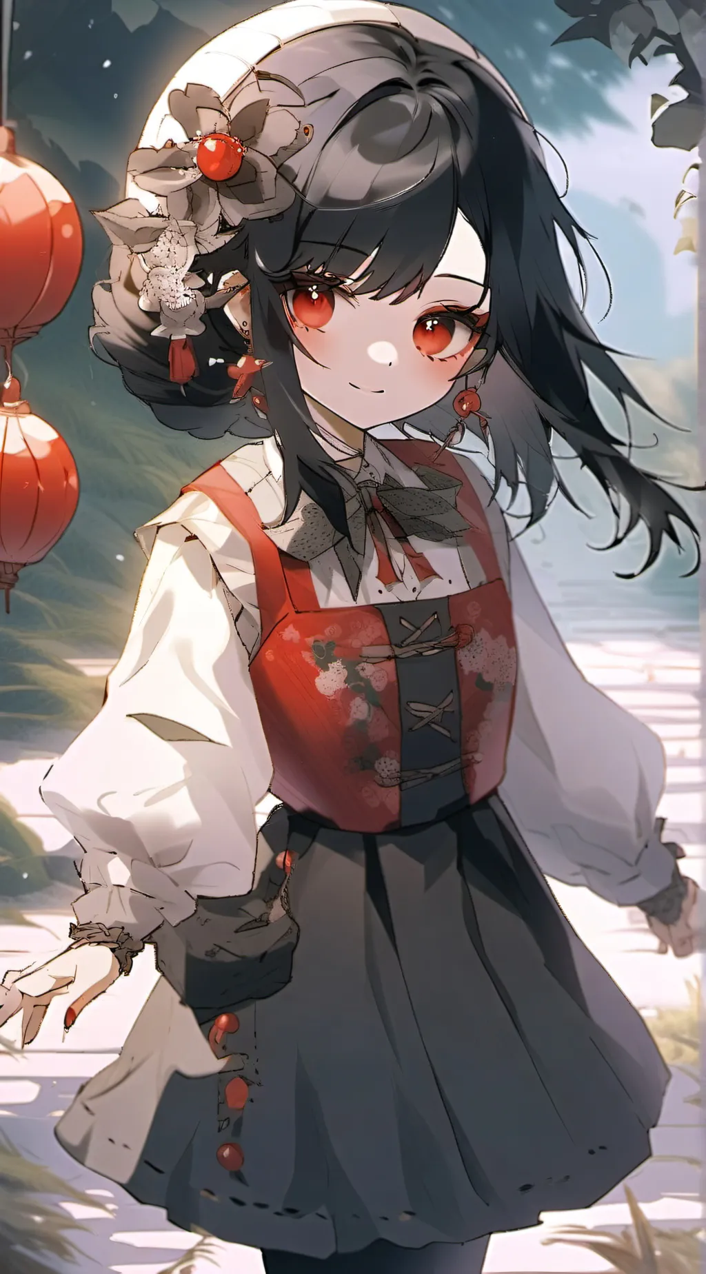 ai character: Dolly. (Ruby) background