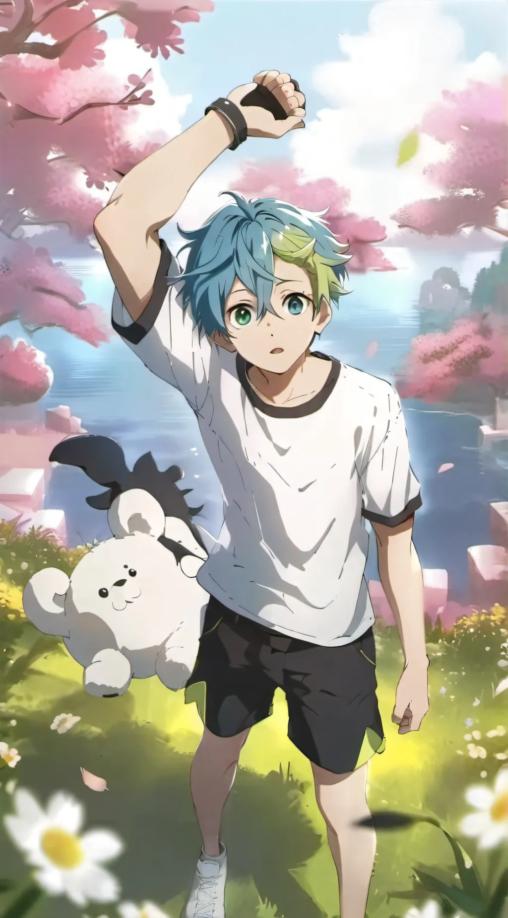 ai character: Jackson🖤🤍•~ background