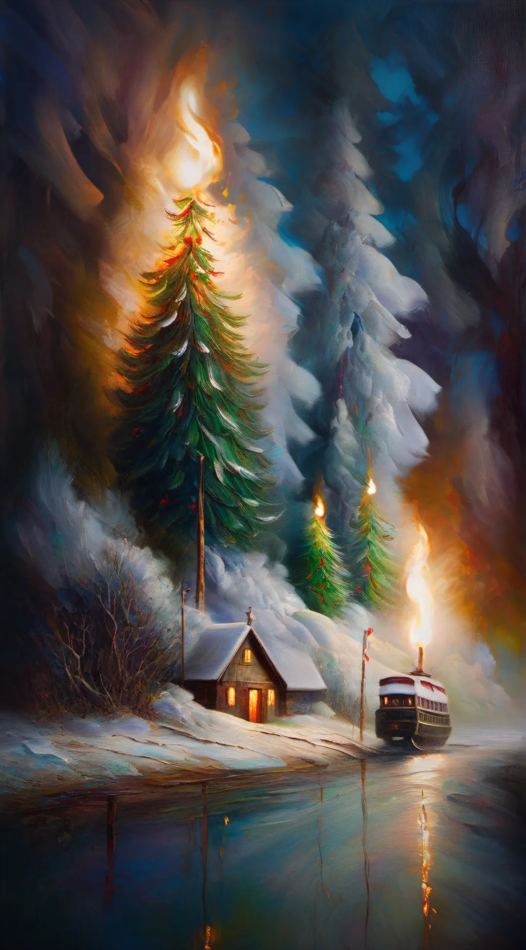 ai character: Christmas background