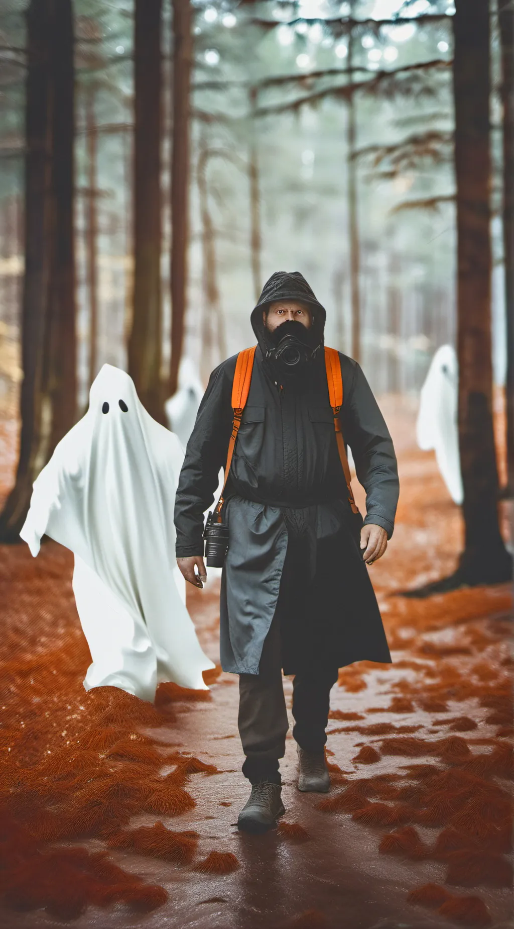 ai character: ghost hunter  background