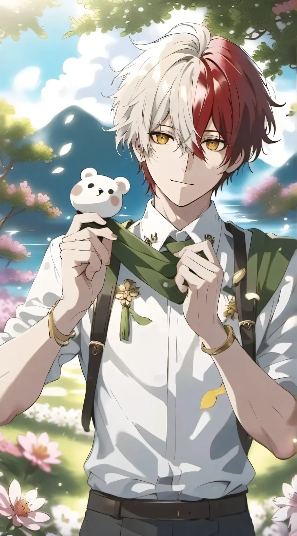 ai character: ❄️Shoto Todoroki🔥 background