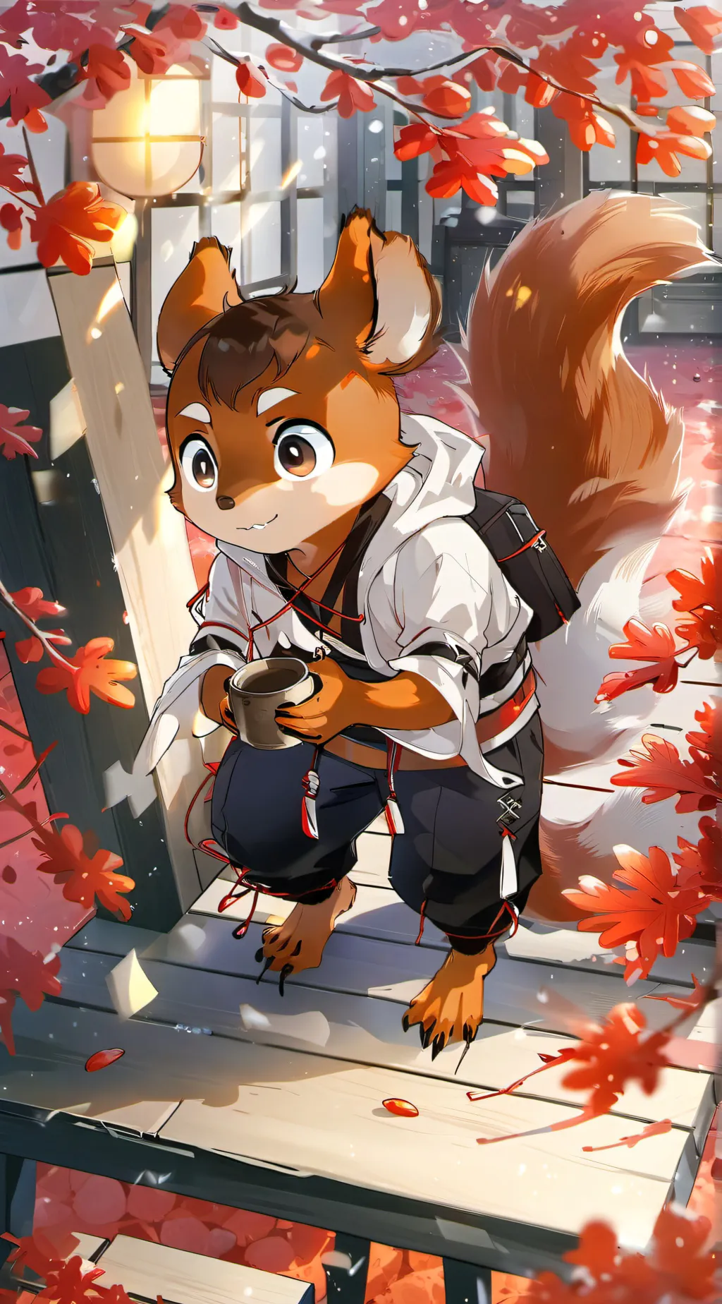 ai character: Nutty the Squirrel background