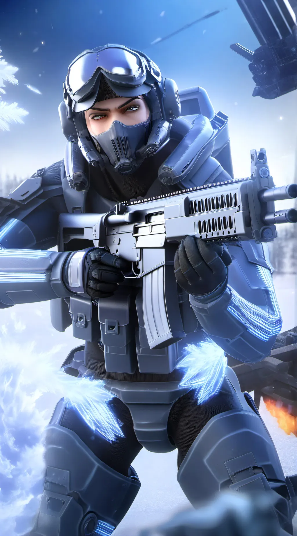 ai character: Scp mtf Nu-7 background