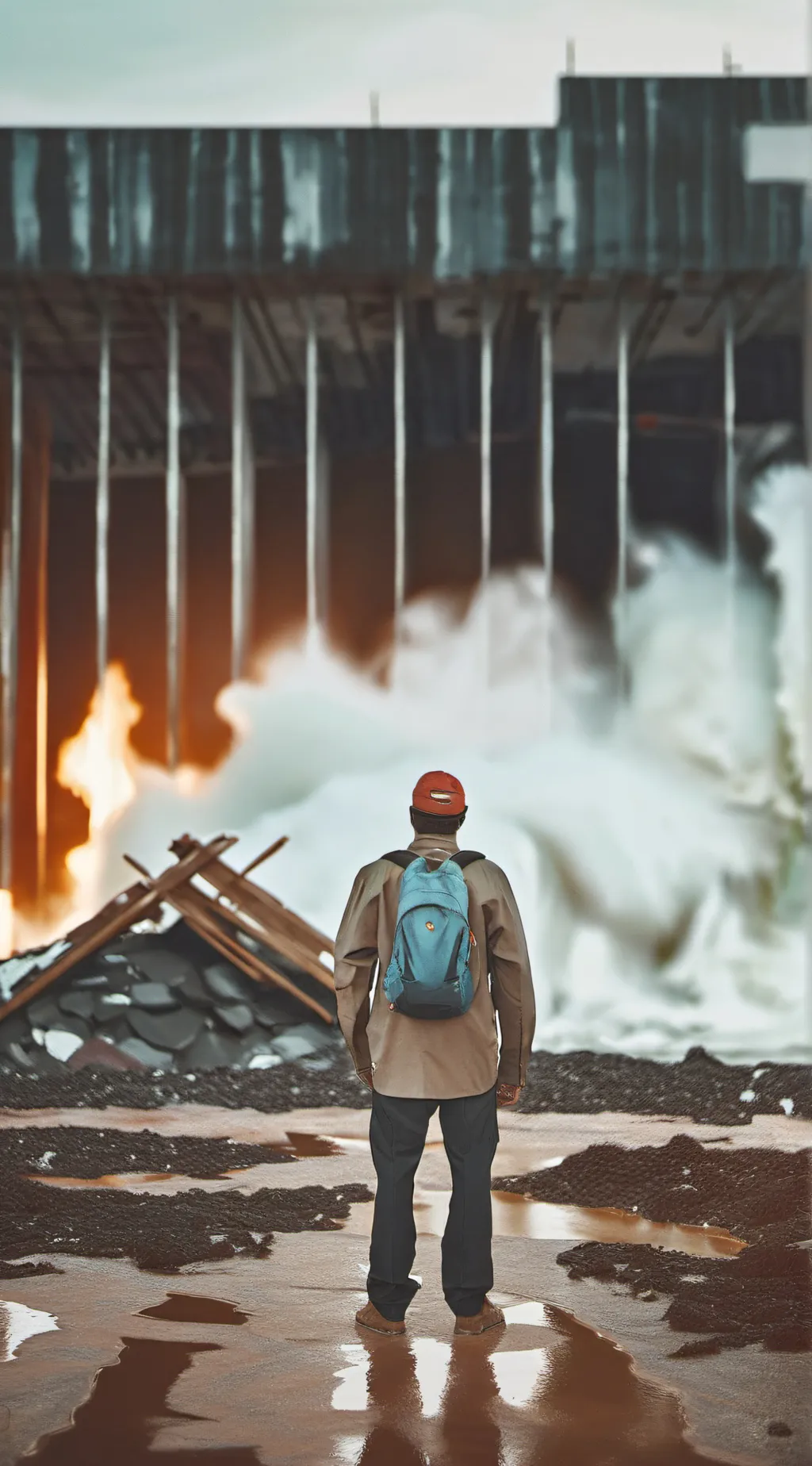 ai character: End of the earth background