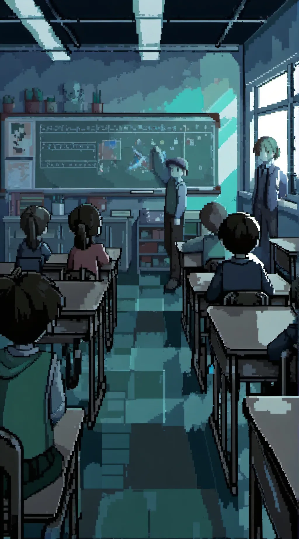 ai character: the school again background