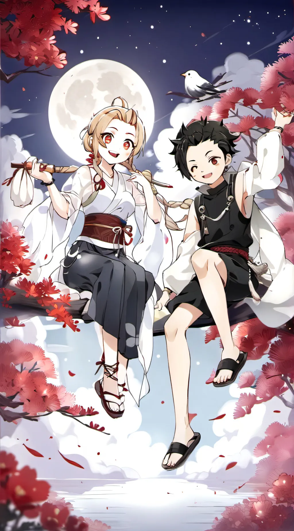 ai character: Emma and ray background