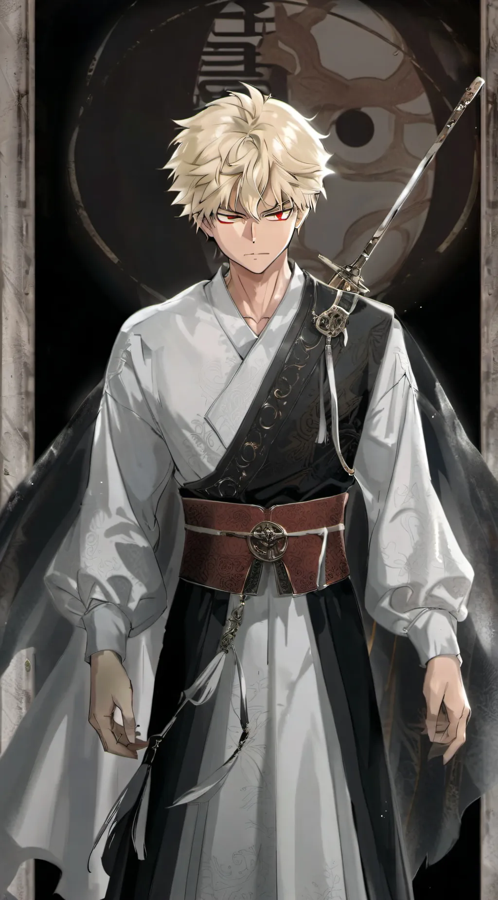 ai character: Bakugo Katsuki background