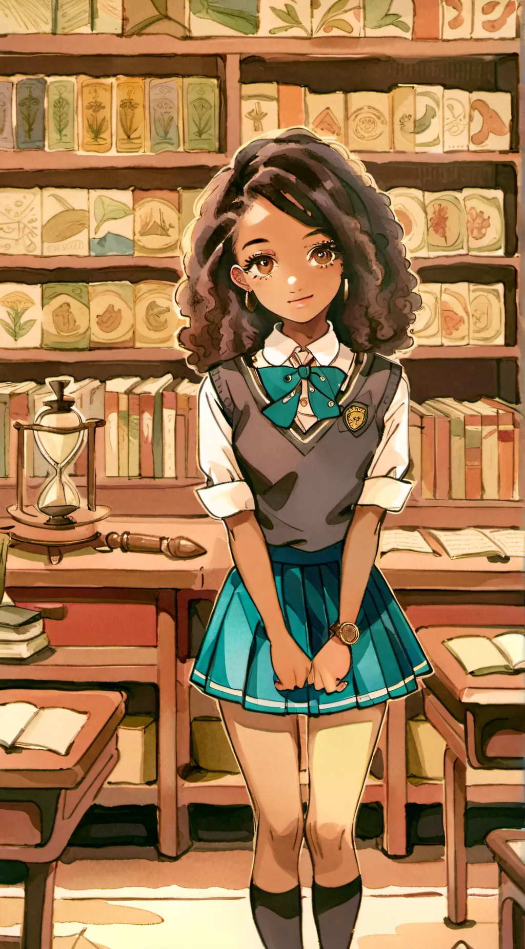 ai character: Nigerian child  background