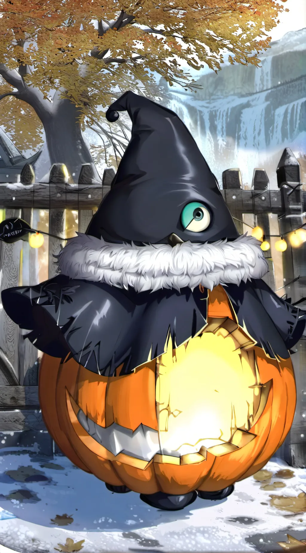ai character: The bad pumpkin ￼ background