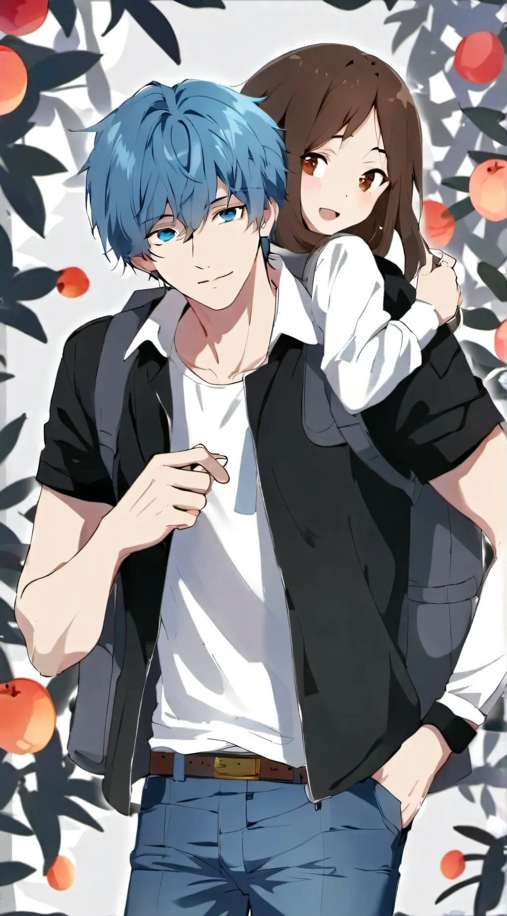 ai character: J.S and della day background