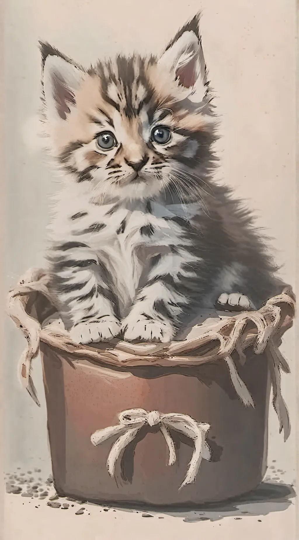 ai character: Newborn kitten background