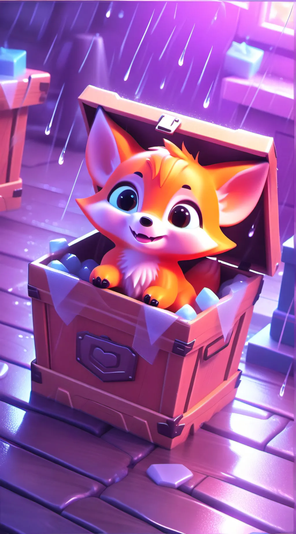 ai character: Baby fox background